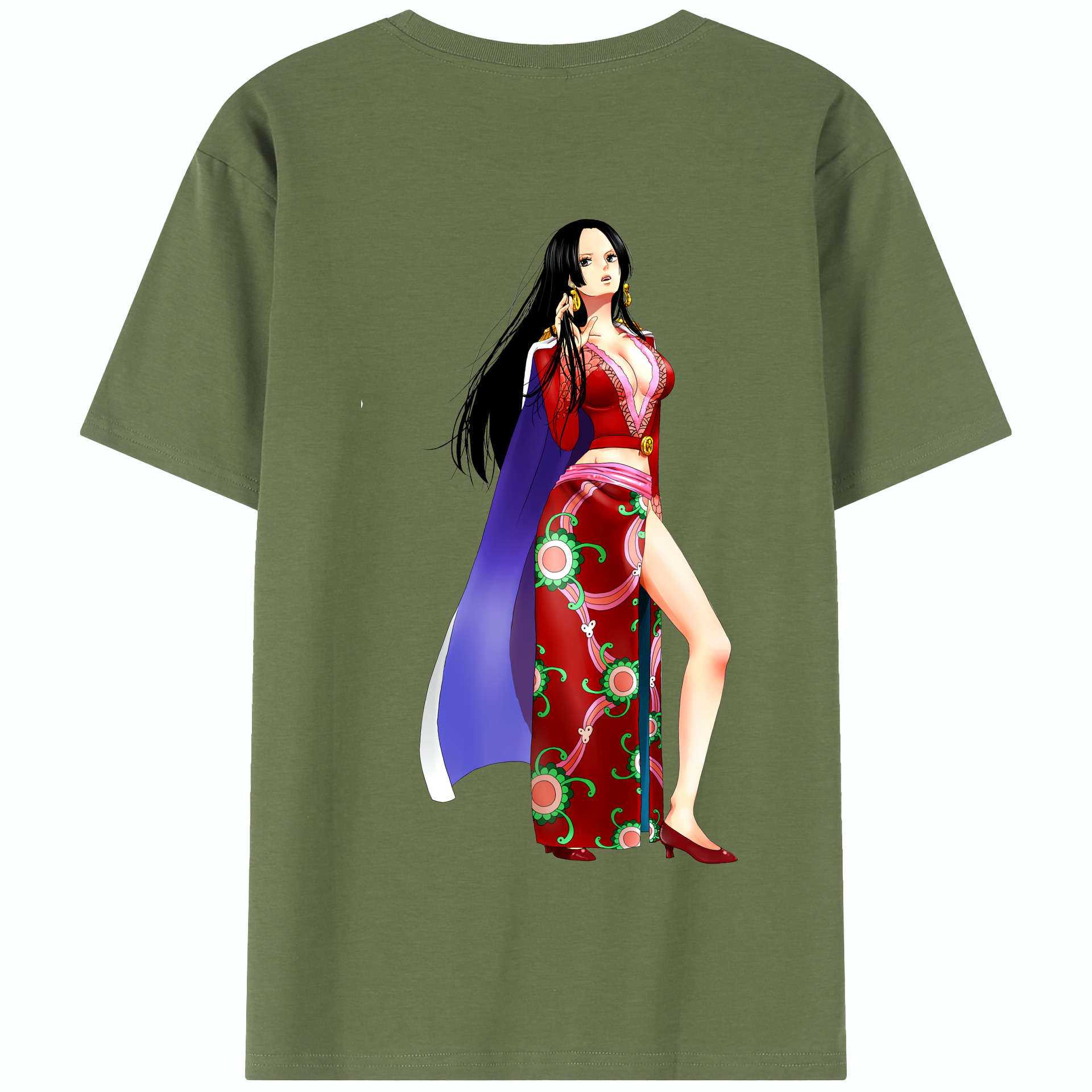 ワンピース ボア・ハンコック ONE PIECE Boa·Hancock 綿100％半袖Tシャツ（背面プリント）